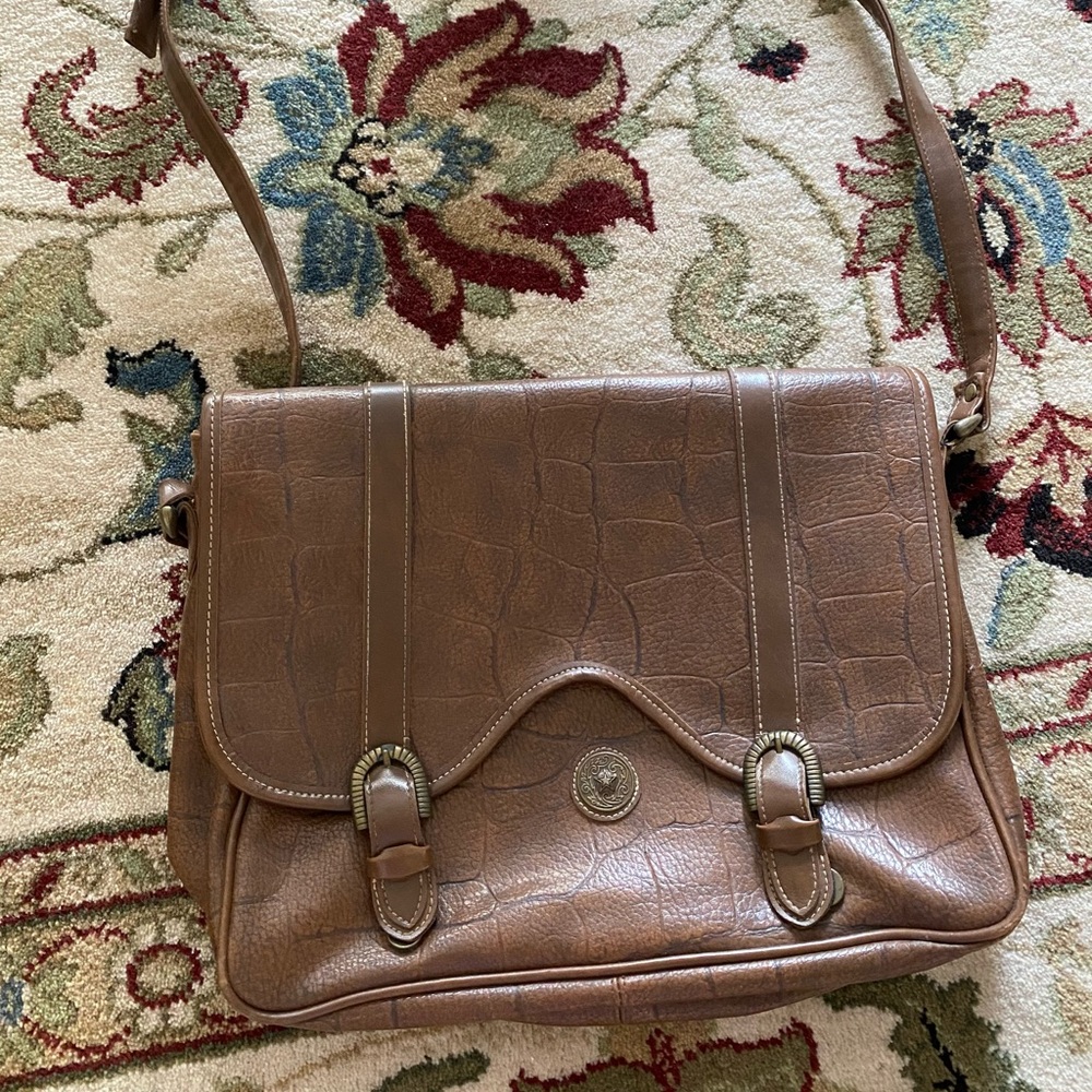Rivage brown satchel bag